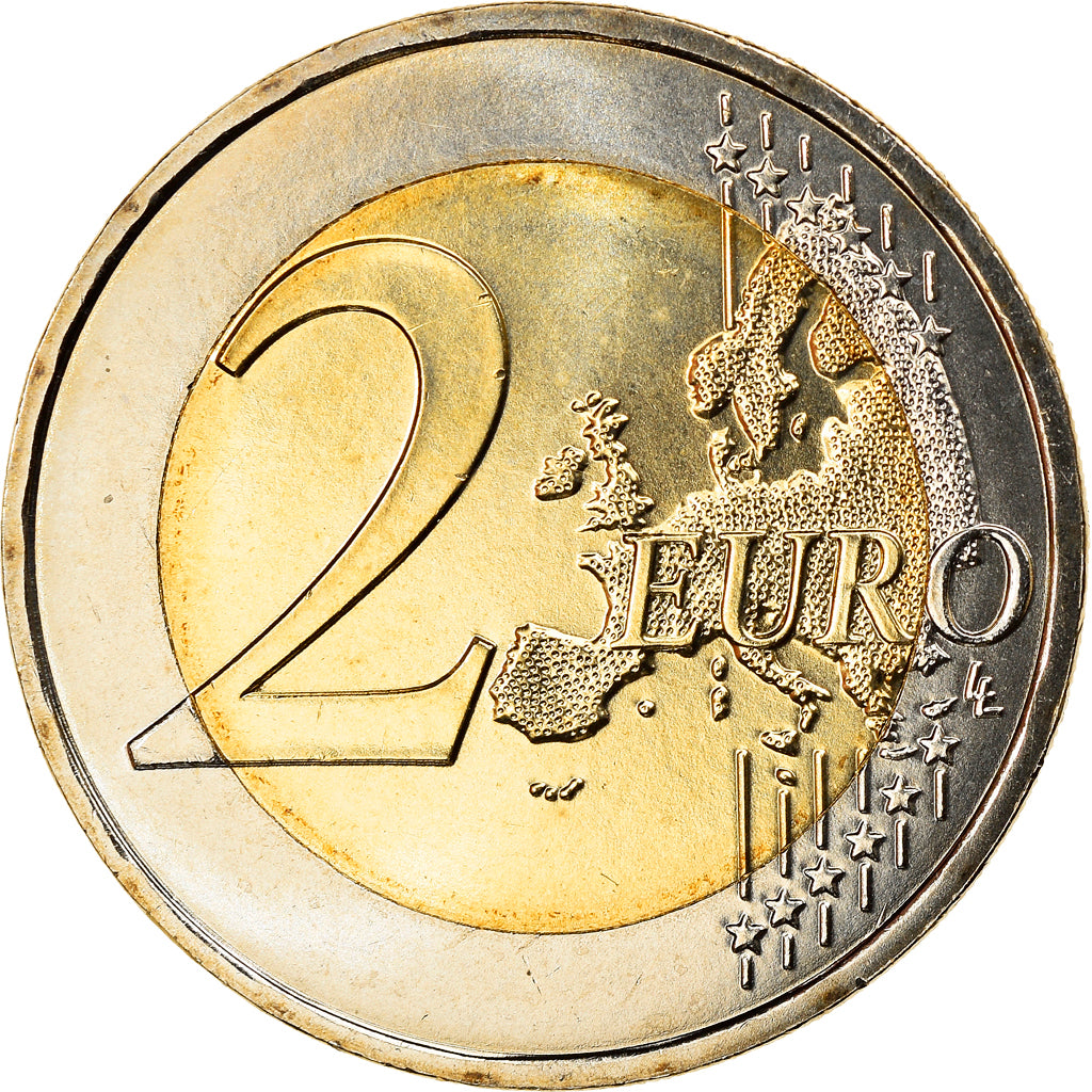 France, 2 Euro, 70 ans de Paix en Europe, 2015, BU, MS(60-62), Bi-Metallic