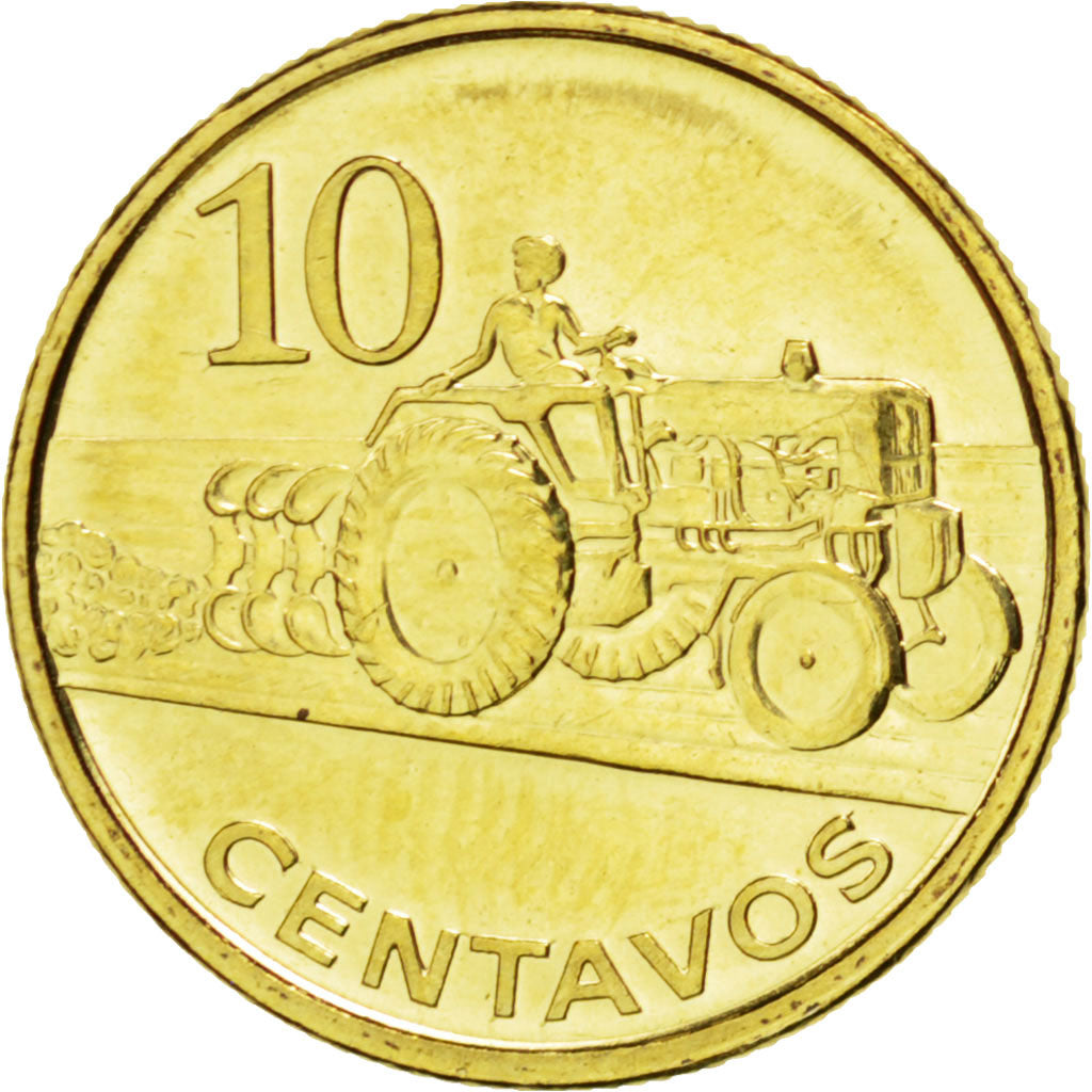 MOZAMBIQUE, 10 Centavos, 2006, KM #134, MS(63), Brass Plated Steel, 17, 3.07