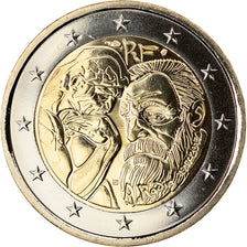 France, 2 Euro, Auguste Rodin, 2017, BU, SUP+, Bi-Metallic, Gadoury:26.