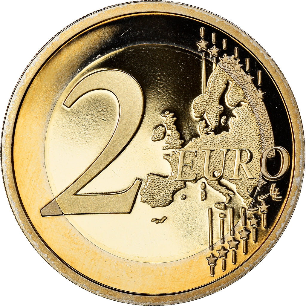 France, 2 Euro, 70 ans de Paix en Europe, 2015, Proof, MS(65-70), Bi-Metallic
