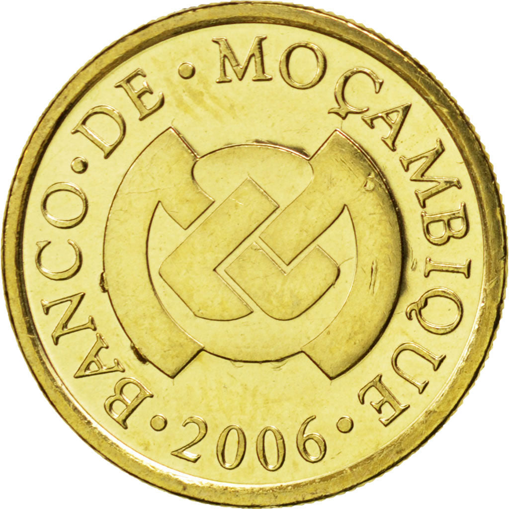 MOZAMBIQUE, 20 Centavos, 2006, KM #135, MS(63), Brass Plated Steel, 20, 4.12