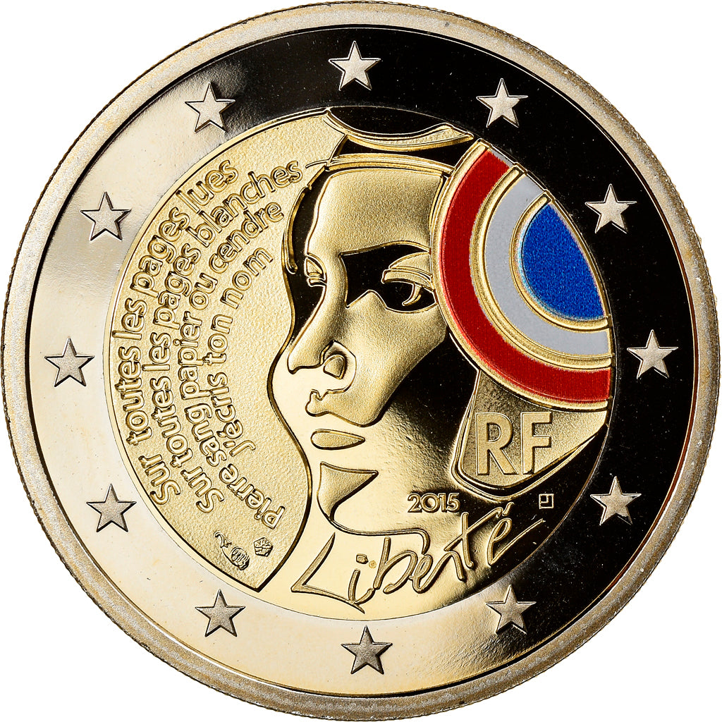 France, 2 Euro, La République, 2015, Proof, MS(65-70), Bi-Metallic, Gadoury:21