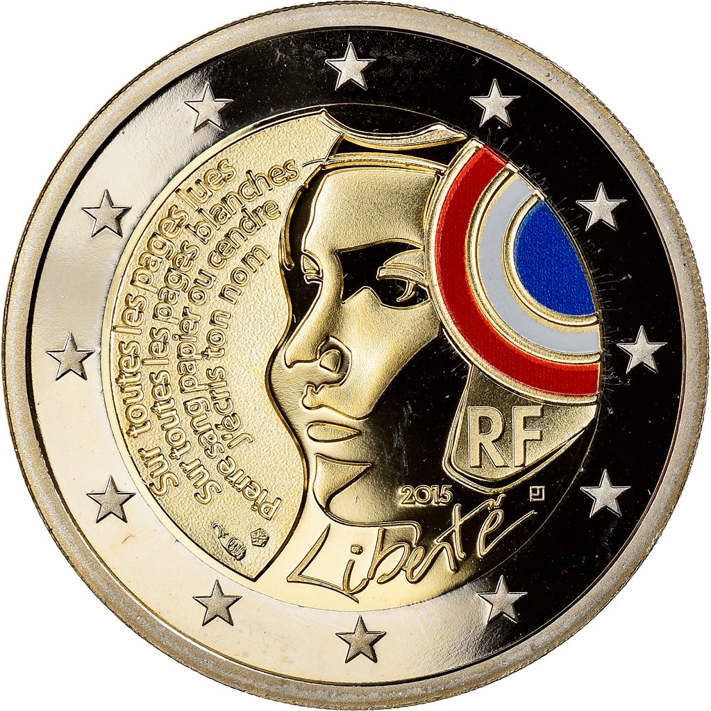 France, 2 Euro, La République, 2015, Proof, MS(65-70), Bi-Metallic, Gadoury:21