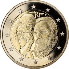 France, 2 Euro, Auguste Rodin, 2017, Proof, MS(65-70), Bi-Metallic, Gadoury:25