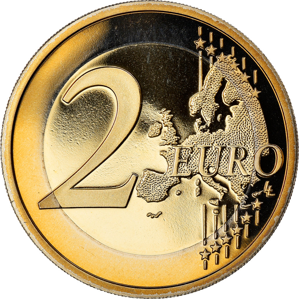 France, 2 Euro, 70 ans de Paix en Europe, 2015, Proof, MS(65-70), Bi-Metallic
