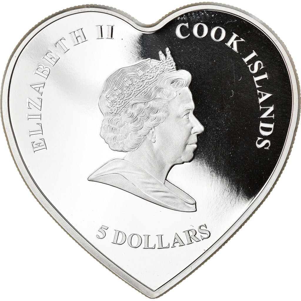 Monnaie, Îles Cook, Elizabeth II, 5 Dollars, 2007, Proof, FDC, Argent, KM:583