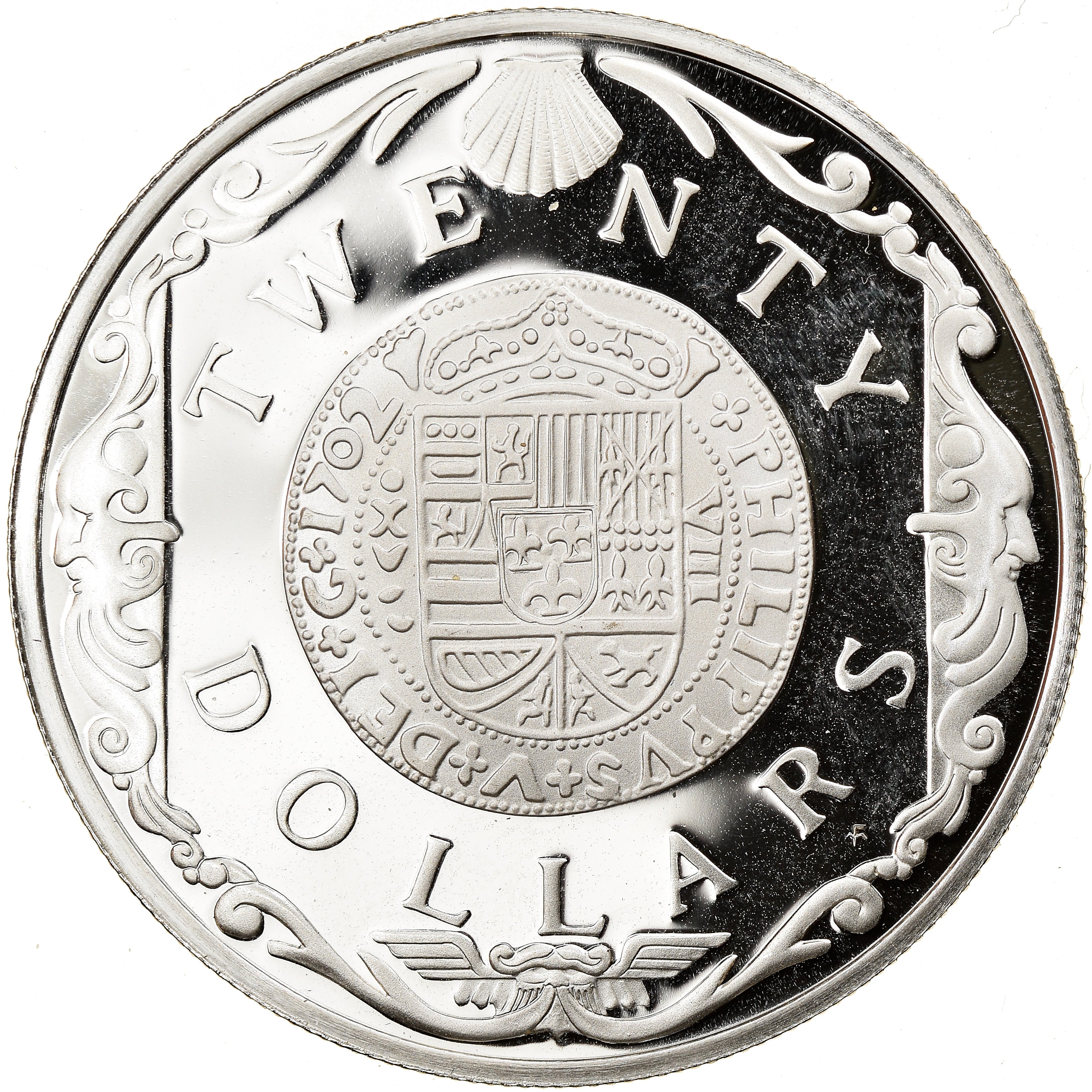 Coin, BRITISH VIRGIN ISLANDS, Elizabeth II, 20 Dollars, 1985, Franklin Mint