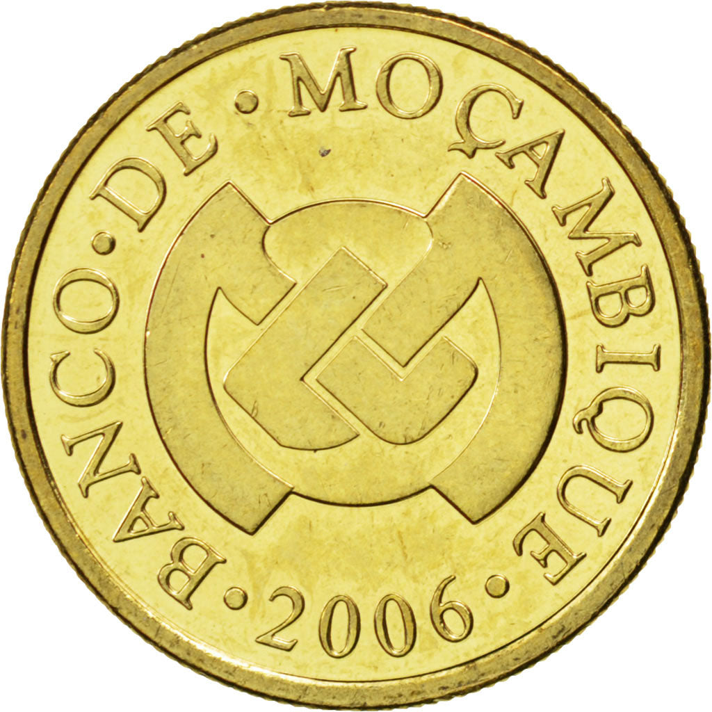 Coin, Mozambique, 20 Centavos, 2006, MS(63), Brass plated steel, KM:135