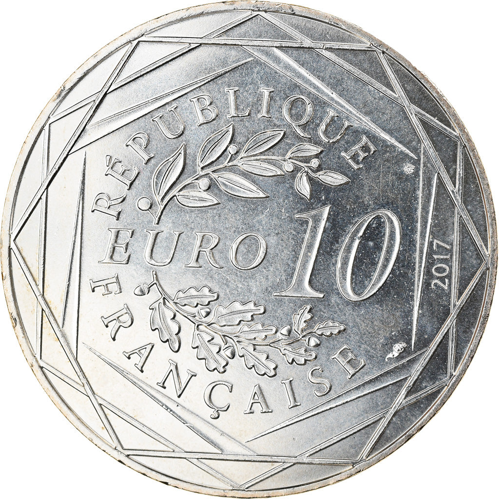France, 10 Euro, Jean Paul Gaultier, 2017, MS(63), Silver, Gadoury:EU892