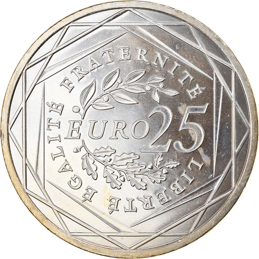 France, 25 Euro, Semeuse, 2009, SPL, Argent, Gadoury:EU338, KM:1581