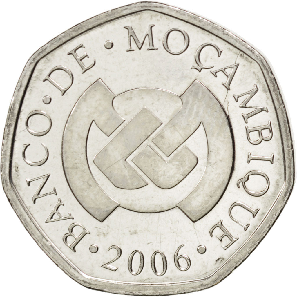 MOZAMBIQUE, Metical, 2006, KM #137, MS(63), Nickel Plated Steel, 21, 5.31