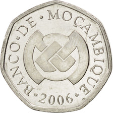 MOZAMBIQUE, Metical, 2006, KM #137, MS(63), Nickel Plated Steel, 21, 5.31