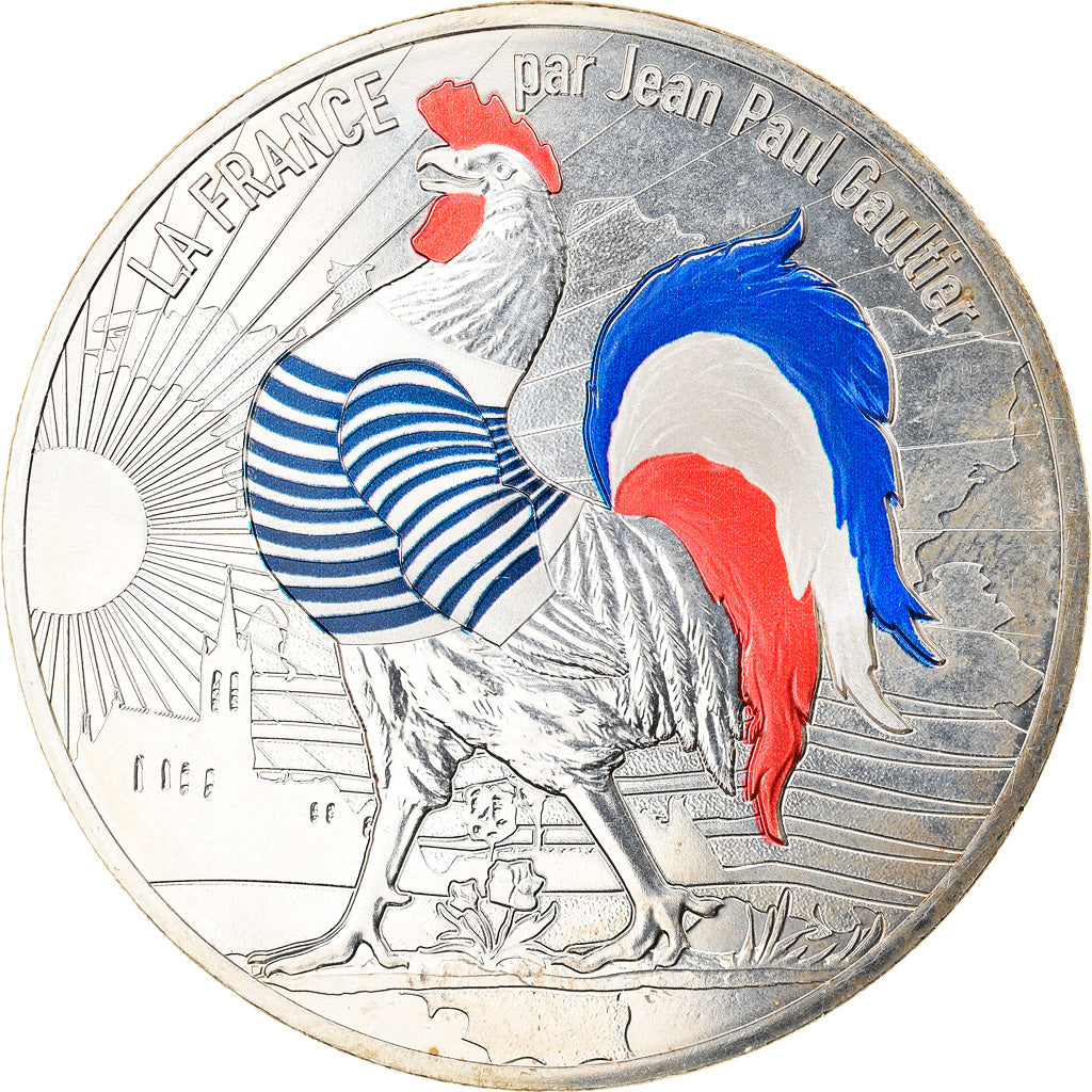 France, 50 Euro, Jean Paul Gaultier - Coq marinière, 2017, FDC, Argent