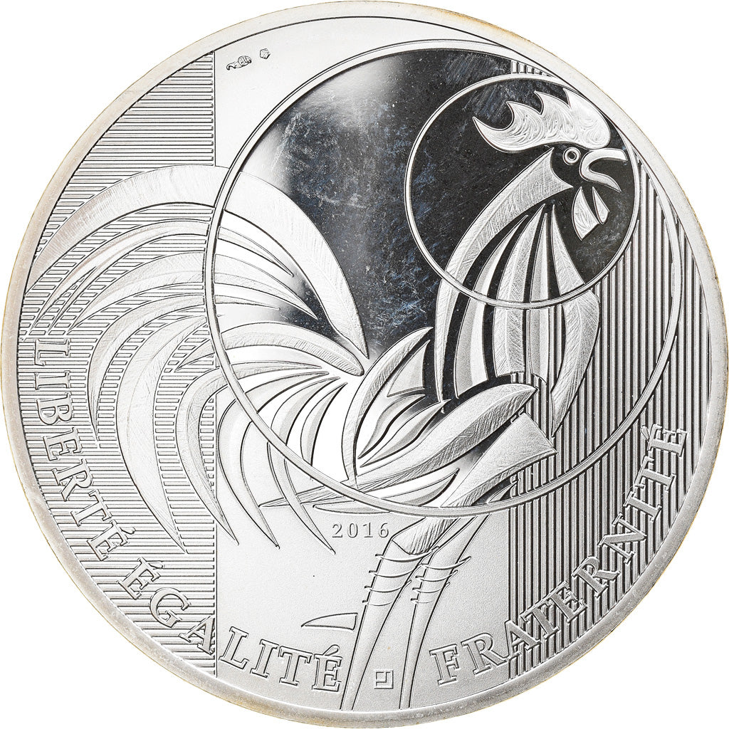 France, 100 Euro, Coq, 2016, MS(65-70), Silver, Gadoury:EU799