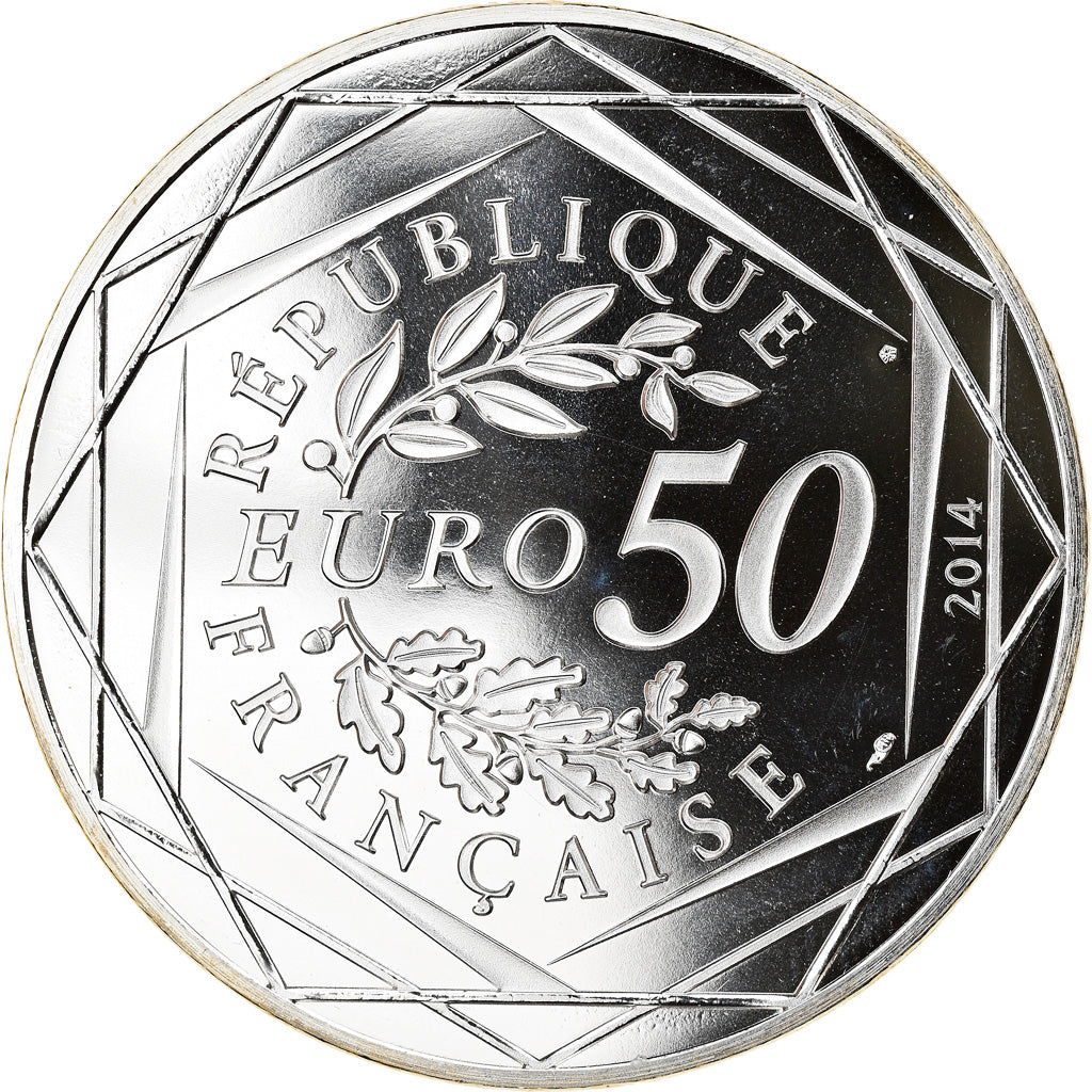 France, 50 Euro, Sempé le printemps et l'été, 2014, FDC, Argent