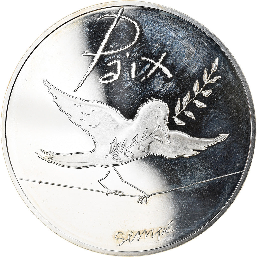 France, 50 Euro, Sempé l'automne et l'hiver, 2014, MS(65-70), Silver
