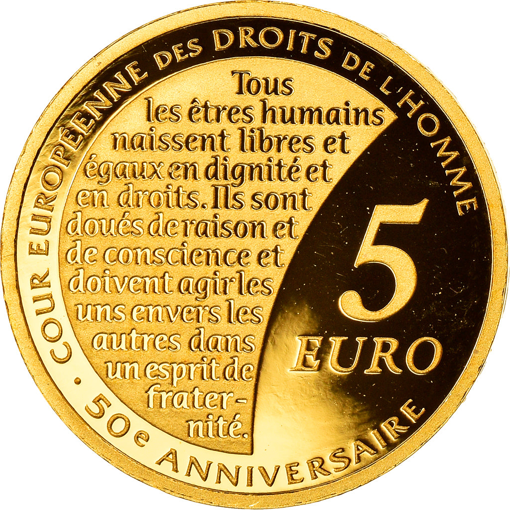 França, Semeuse, 5 Euro, 2009, Proof, MS(65-70), Dourado, Gadoury:EU375