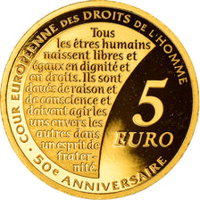 França, Semeuse, 5 Euro, 2009, Proof, MS(65-70), Dourado, Gadoury:EU375