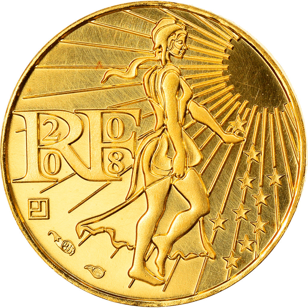 Francia, 100 Euro, Semeuse, 2008, Paris, FDC, Oro, Gadoury:EU289, KM:1536