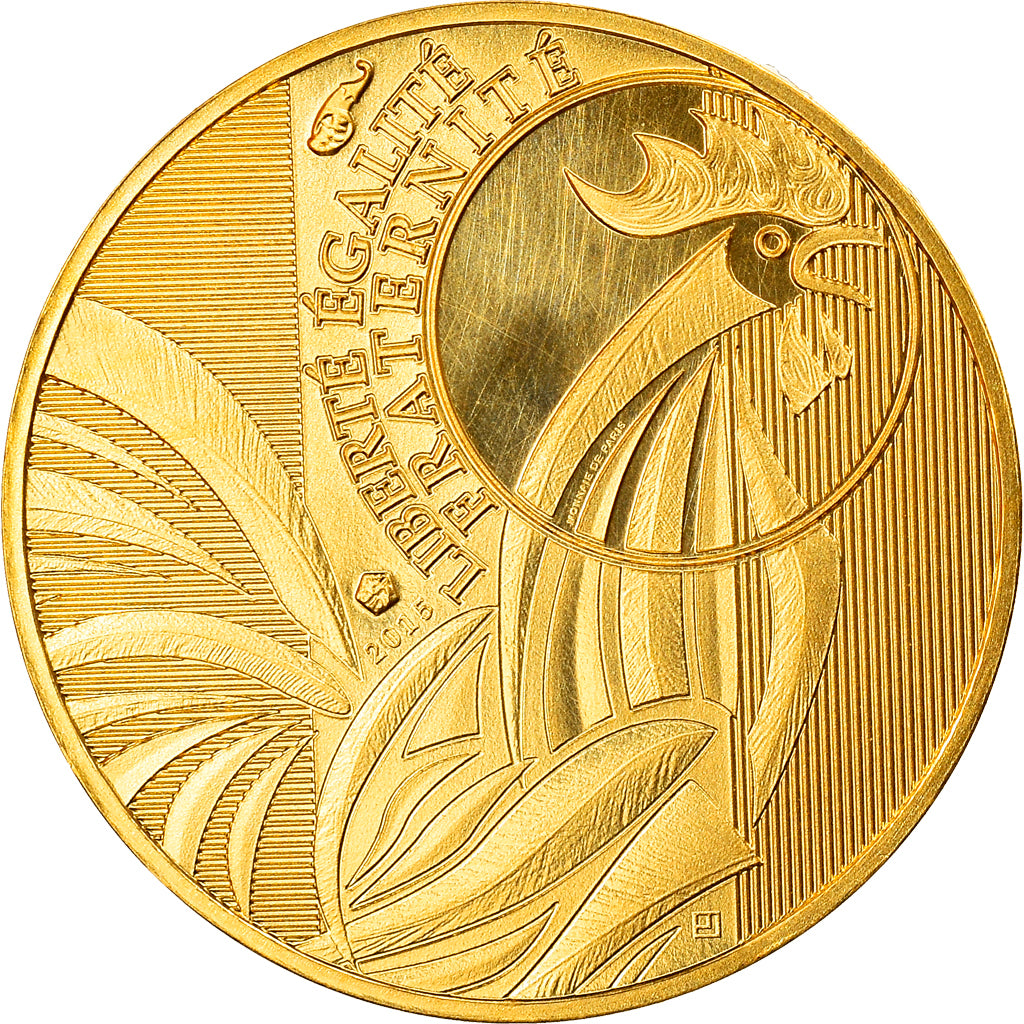 France, 100 Euro, Coq, 2015, Proof, MS(65-70), Gold, Gadoury:EU729a