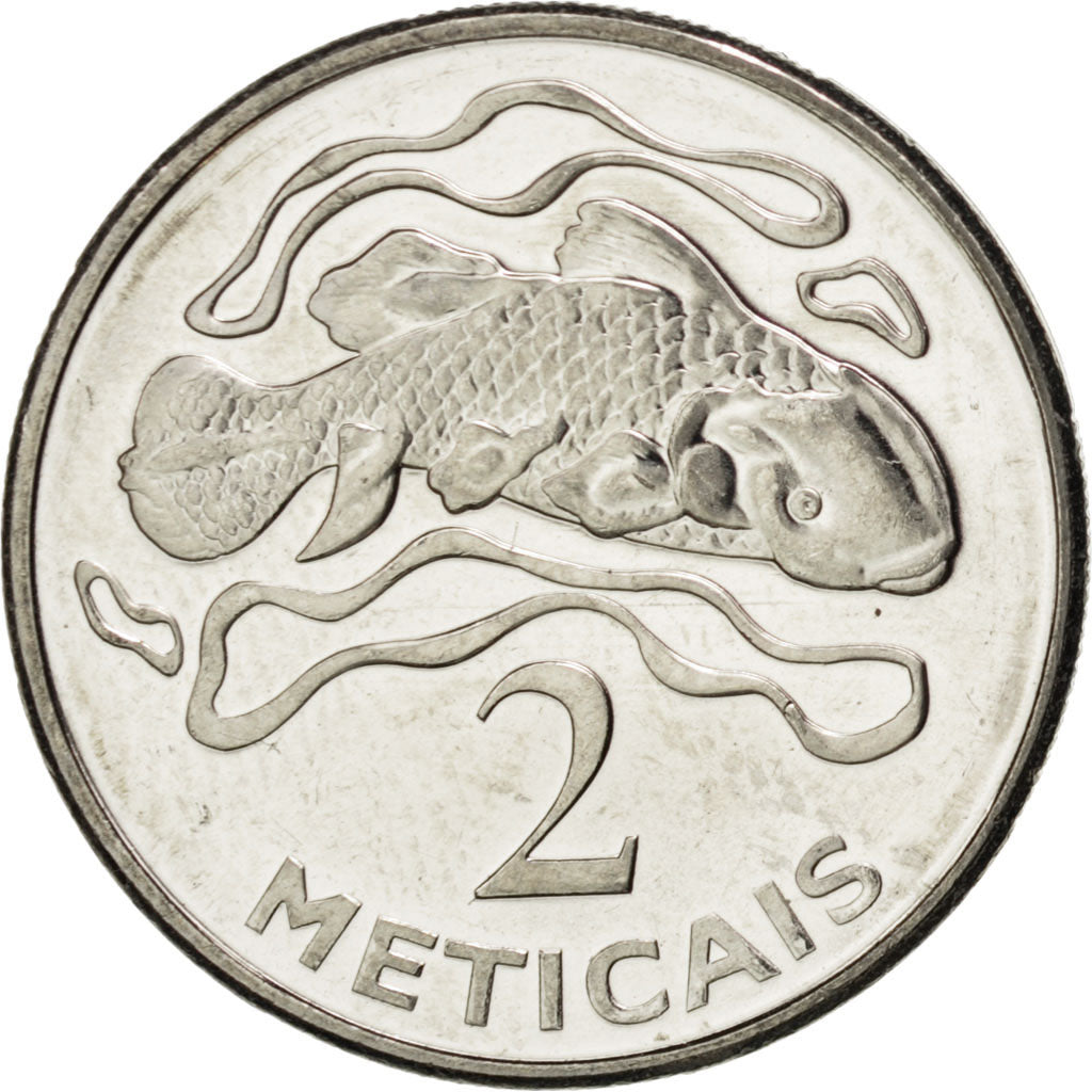 MOZAMBIQUE, 2 Meticais, 2006, KM #138, MS(63), Nickel Plated Steel, 24, 6.06