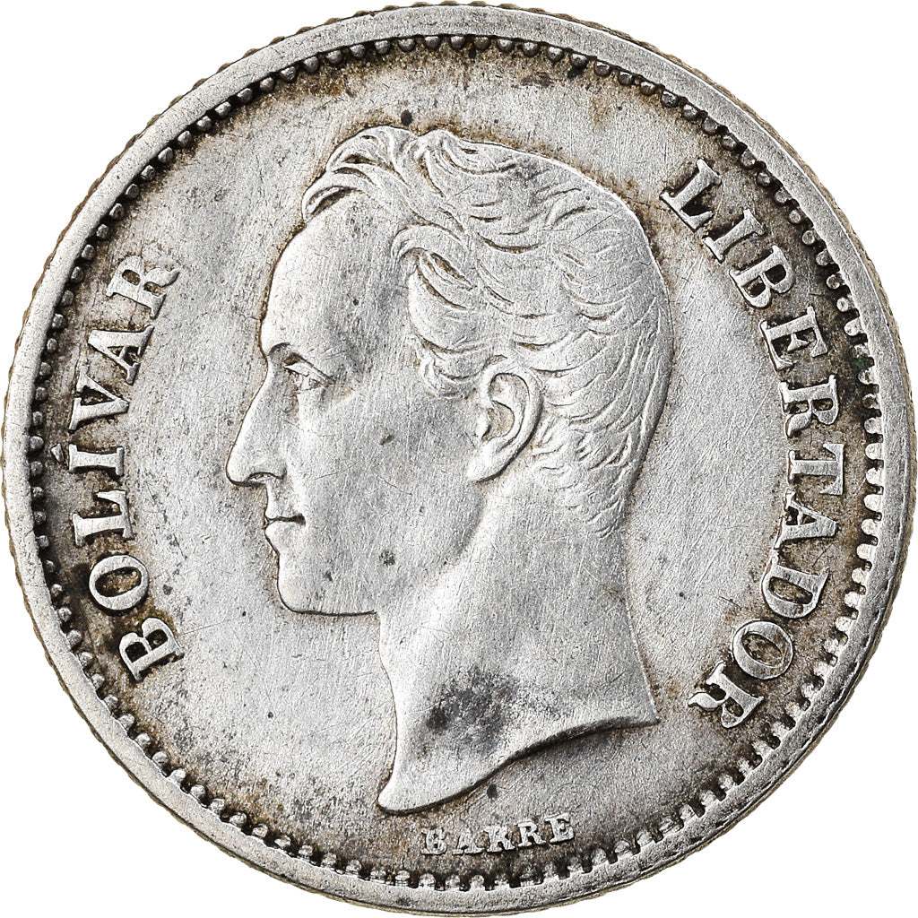 Coin, Venezuela, 25 Centimos, 1921, EF(40-45), Silver, KM:20