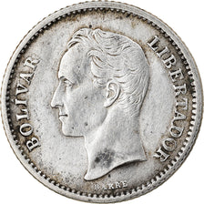 Coin, Venezuela, 25 Centimos, 1921, EF(40-45), Silver, KM:20