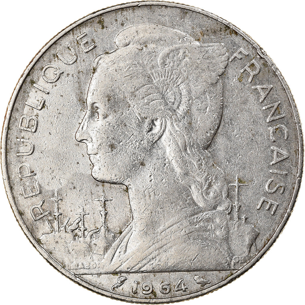 Coin, Réunion, 100 Francs, 1964, Paris, EF(40-45), Nickel, KM:13