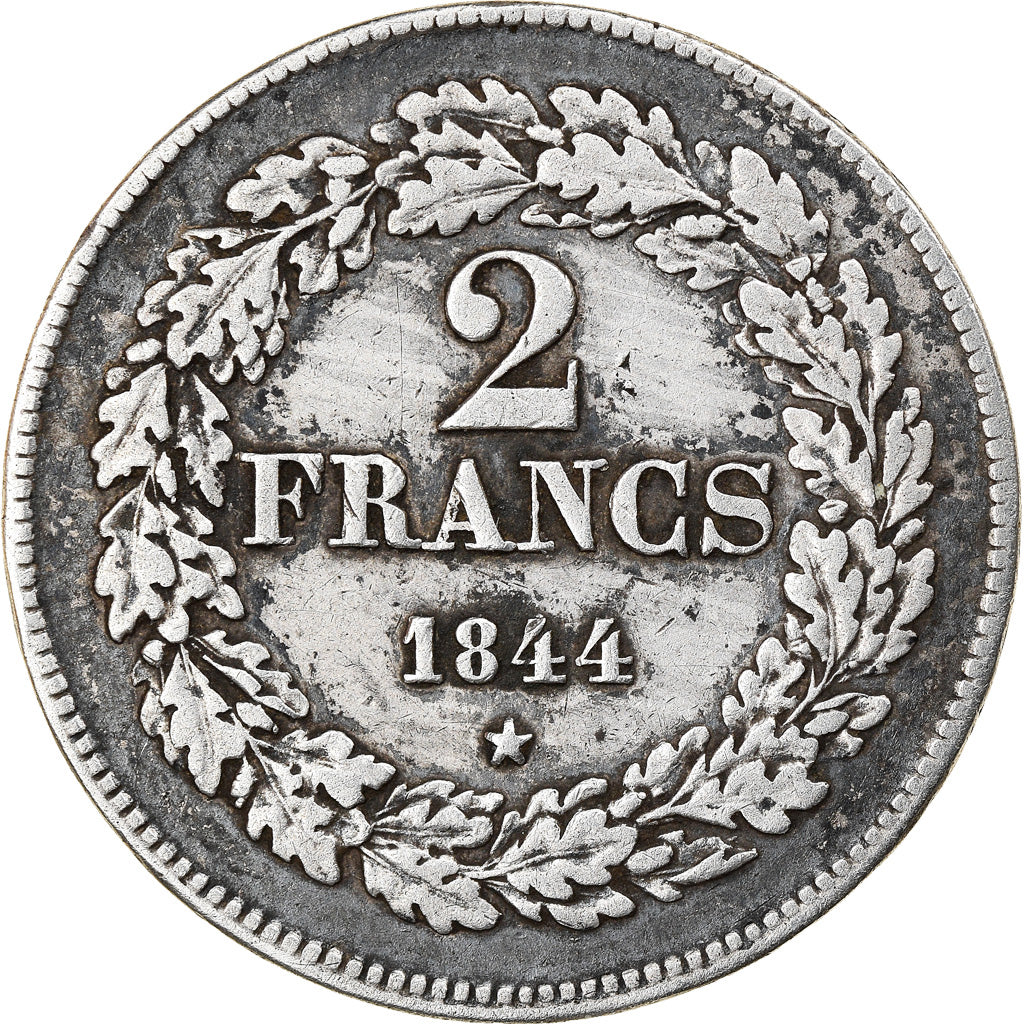 Coin, Belgium, Leopold I, 2 Francs, 2 Frank, 1844, EF(40-45), Silver, KM:9.1