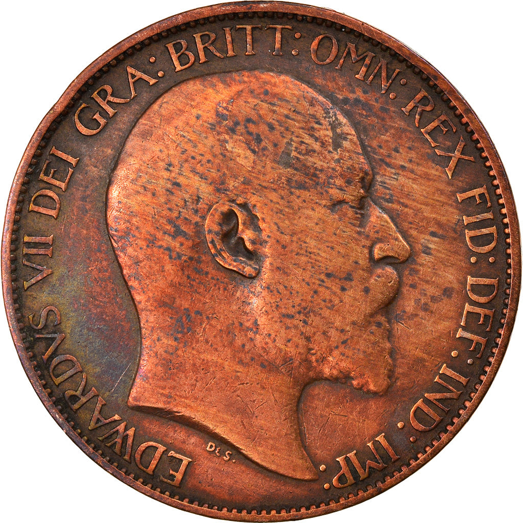 Moneta, Gran Bretagna, Edward VII, 1/2 Penny, 1905, MB+, Bronzo, KM:793.2
