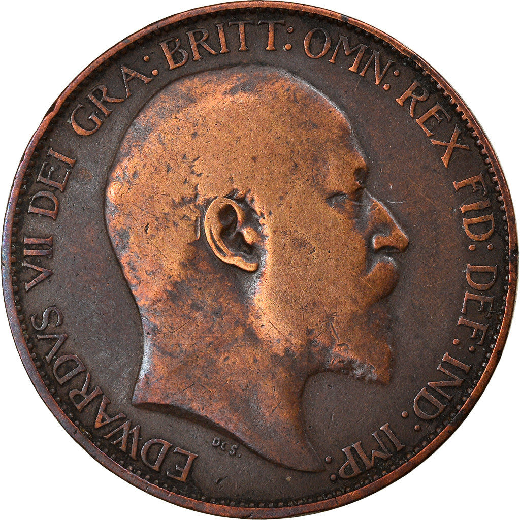 Moneta, Gran Bretagna, Edward VII, 1/2 Penny, 1905, MB+, Bronzo, KM:793.2