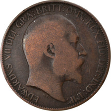 Monnaie, Grande-Bretagne, Edward VII, 1/2 Penny, 1902, TB+, Bronze, KM:793.2