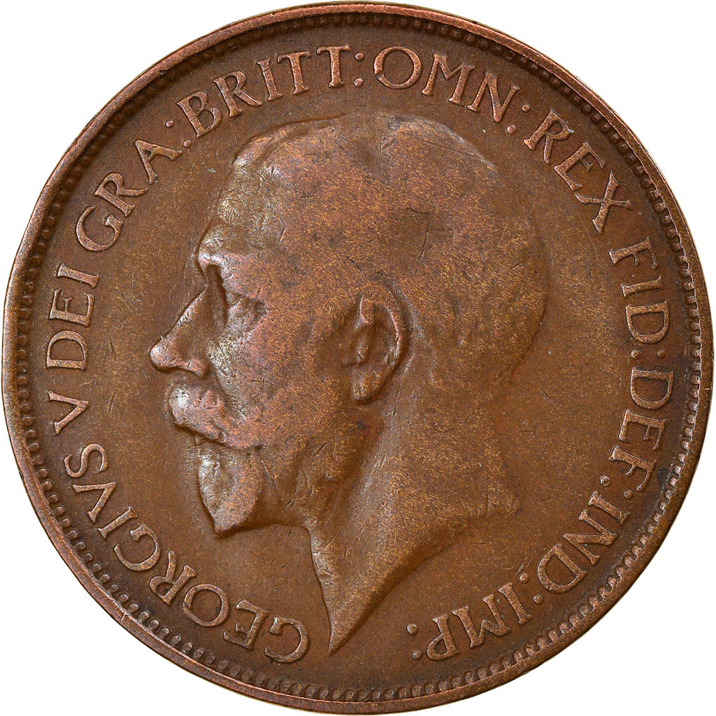 Coin, Great Britain, George V, 1/2 Penny, 1913, EF(40-45), Bronze, KM:809