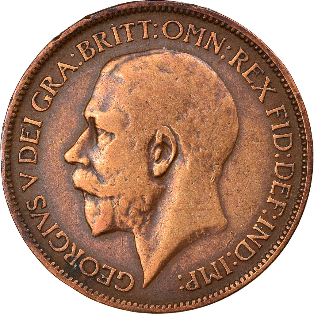 Monnaie, Grande-Bretagne, George V, 1/2 Penny, 1915, TB+, Bronze, KM:809