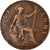 Moneta, Wielka Brytania, George V, 1/2 Penny, 1918, EF(40-45), Bronze, KM:809