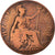 Moneta, Wielka Brytania, George V, 1/2 Penny, 1921, VF(30-35), Bronze, KM:809