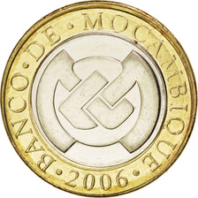 MOZAMBIQUE, 10 Meticais, 2006, KM #140, MS(63), Bi-Metallic, 25, 7.46