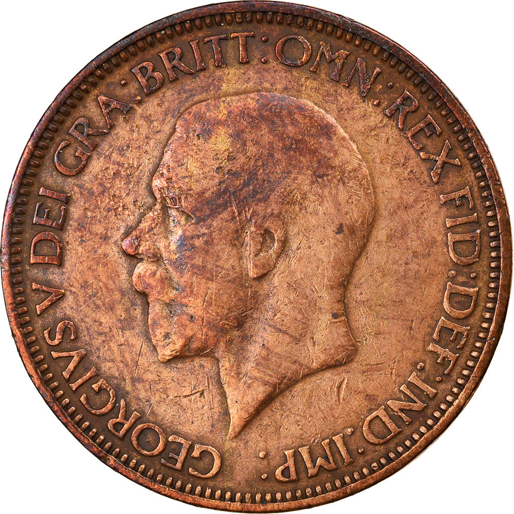 Coin, Great Britain, George V, 1/2 Penny, 1932, VF(20-25), Bronze, KM:837