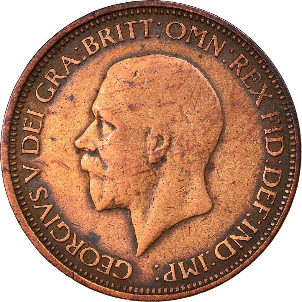 Coin, Great Britain, George V, 1/2 Penny, 1933, VF(30-35), Bronze, KM:837