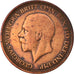 Münze, Großbritannien, George V, 1/2 Penny, 1933, S+, Bronze, KM:837