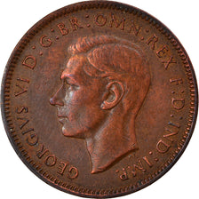 Coin, Great Britain, George VI, Farthing, 1945, AU(50-53), Bronze, KM:843