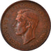 Coin, Great Britain, George VI, Farthing, 1945, AU(50-53), Bronze, KM:843