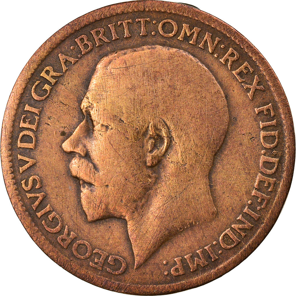 Coin, Great Britain, George V, Farthing, 1912, VF(30-35), Bronze, KM:808.1