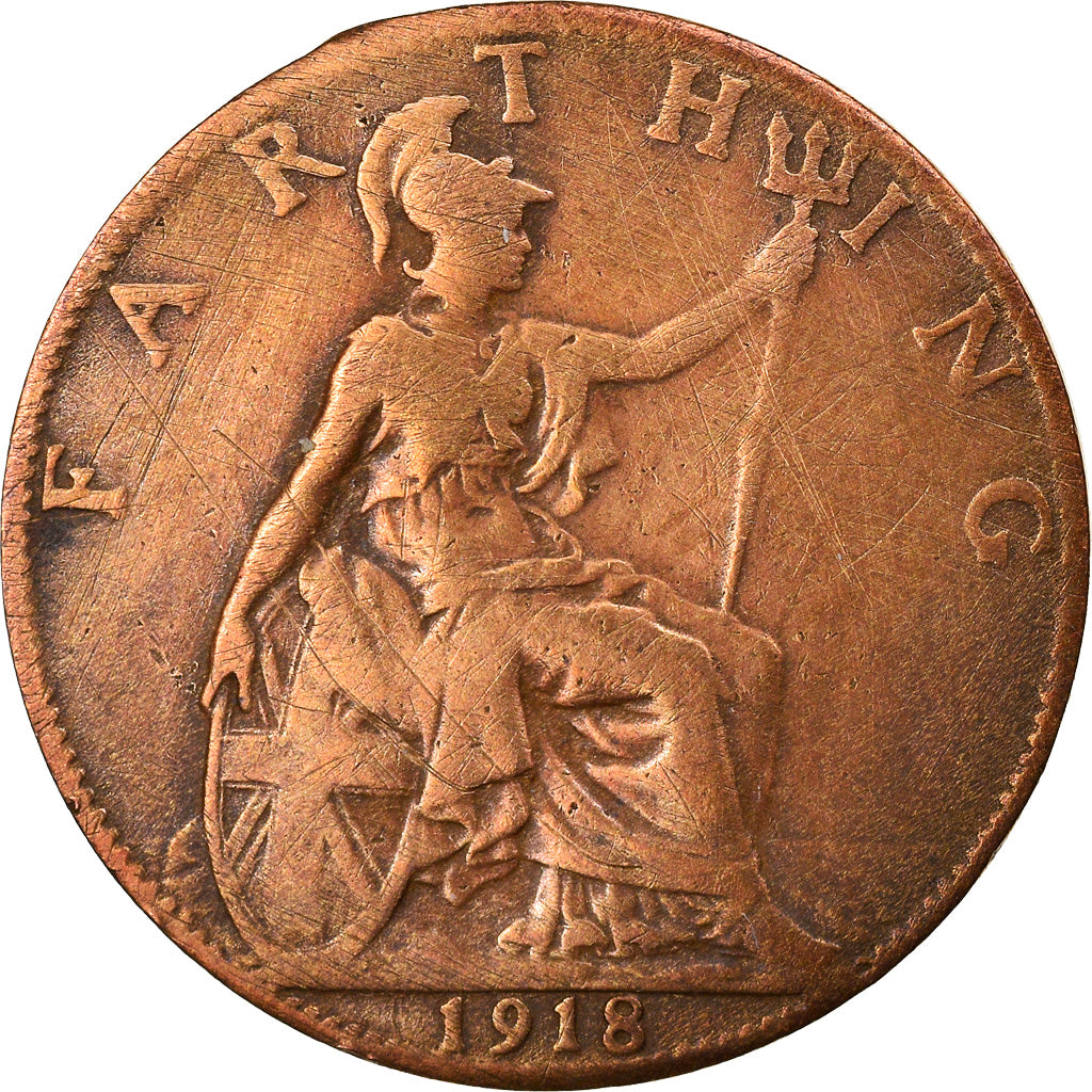 Coin, Great Britain, George V, Farthing, 1912, VF(30-35), Bronze, KM:808.1