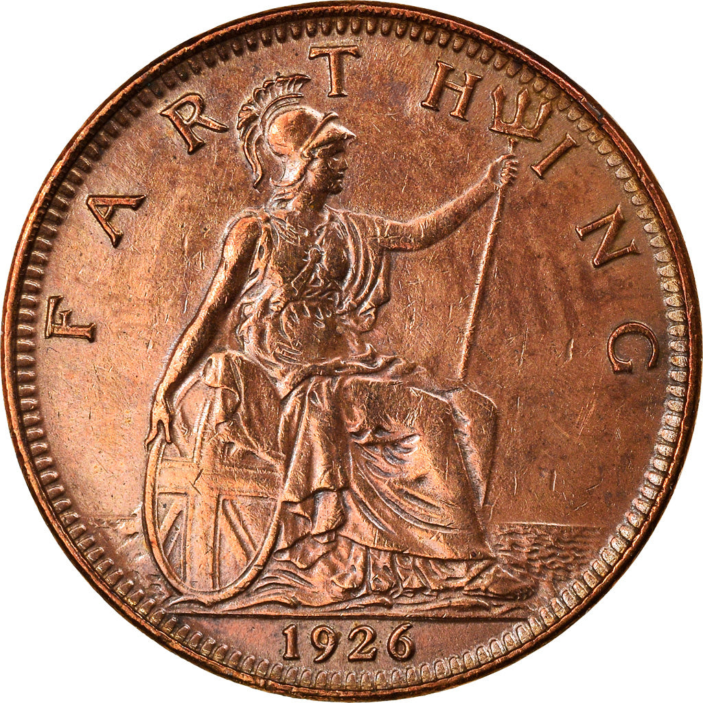 Coin, Great Britain, George V, Farthing, 1926, AU(50-53), Bronze, KM:825
