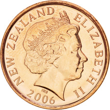 Coin, New Zealand, Elizabeth II, 10 Cents, 2006, MS(63), Copper Plated Steel