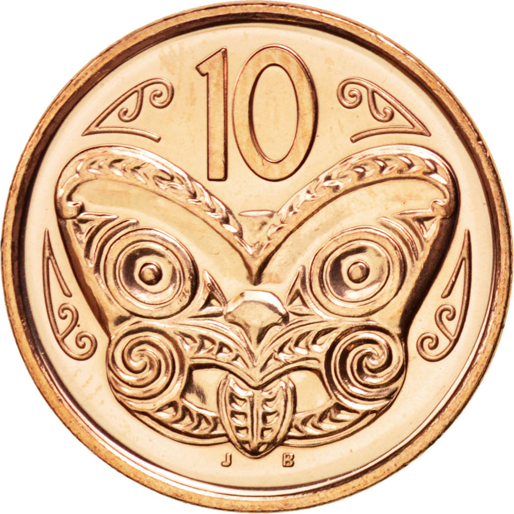 Coin, New Zealand, Elizabeth II, 10 Cents, 2006, MS(63), Copper Plated Steel