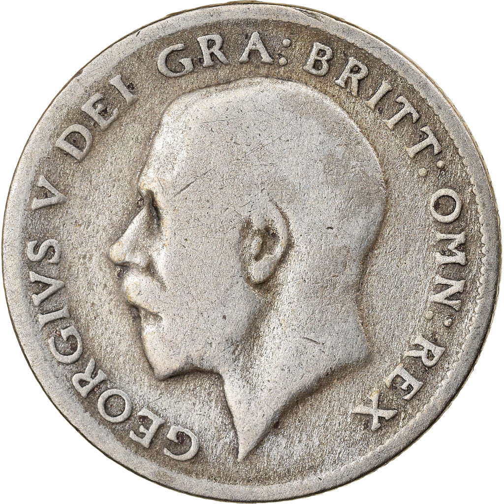 Monnaie, Grande-Bretagne, George V, 6 Pence, 1921, TB, Argent, KM:815a.1