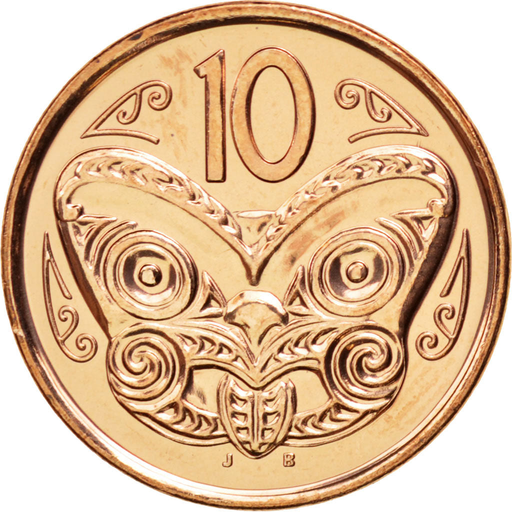 Coin, New Zealand, Elizabeth II, 10 Cents, 2006, MS(63), Copper Plated Steel