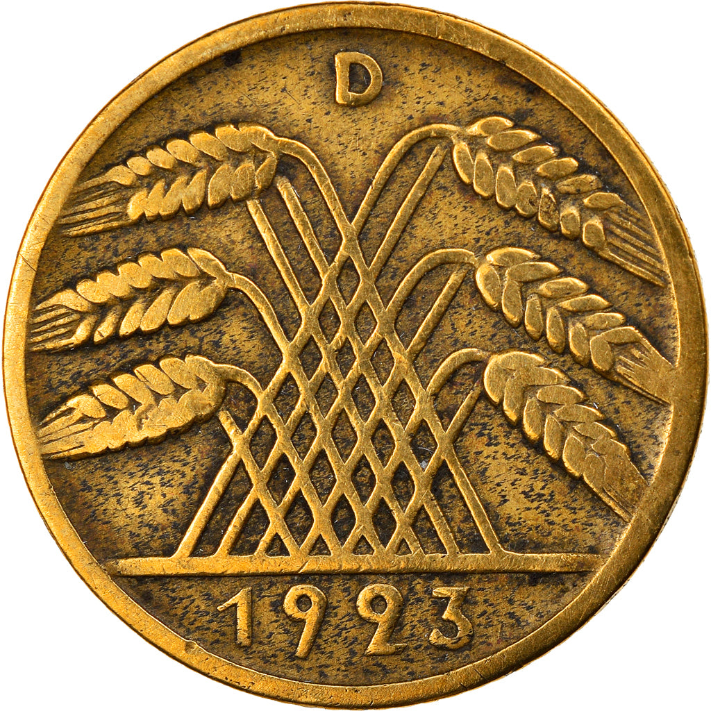 Coin, GERMANY, WEIMAR REPUBLIC, 10 Rentenpfennig, 1923, Munich, EF(40-45)